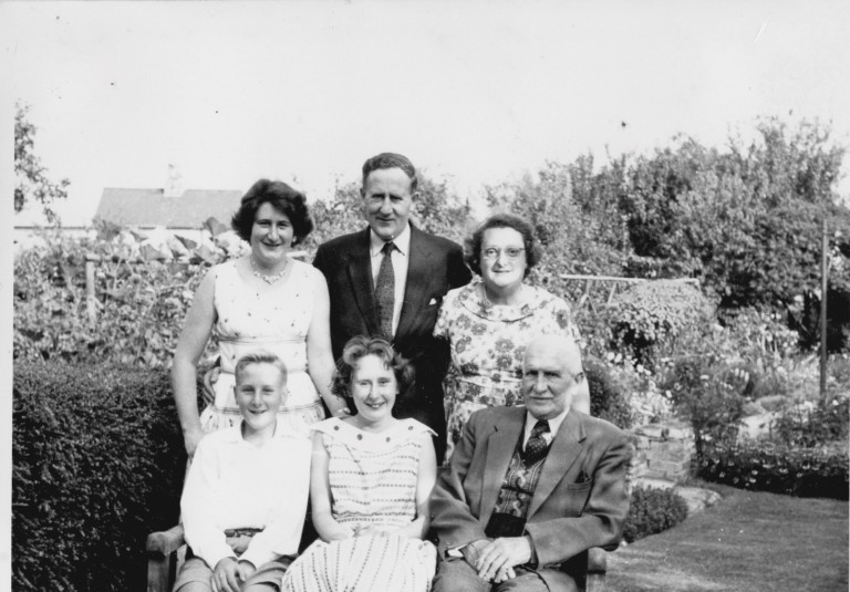 Fakes family in the garden at 58 Natal Road for silver wedding anniversary in 1959